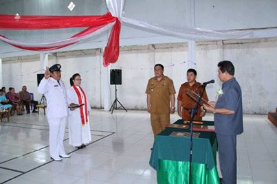 Pelantikan Hukum Tua Desa Talawaan di Hadiri Gubernur Sulut